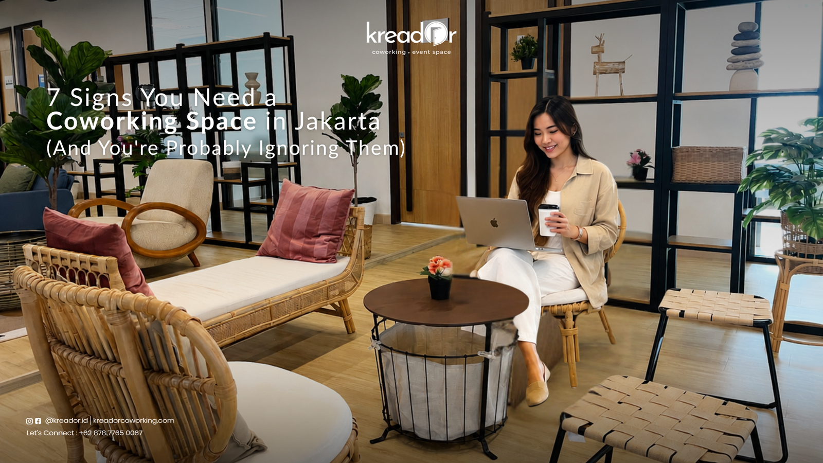 A professional recognizing signs they need a coworking space in Jakarta — frustrated at home office setup
