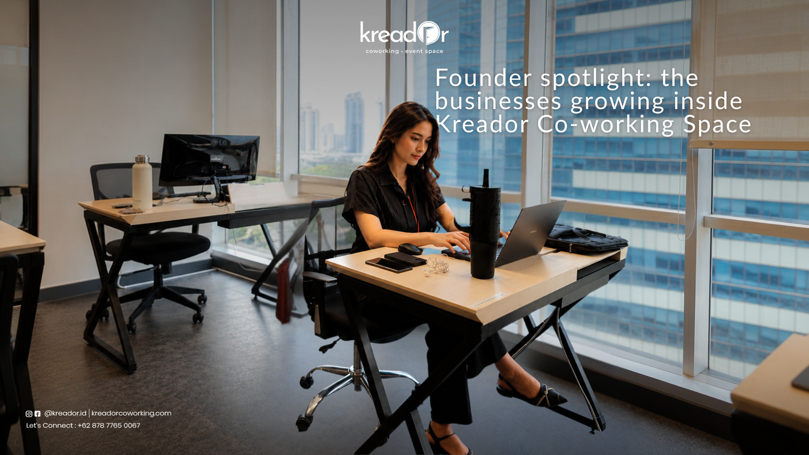 Businesses Growing at Kreador Coworking Startup founders collaborating inside Kreador Coworking Space in Jakarta