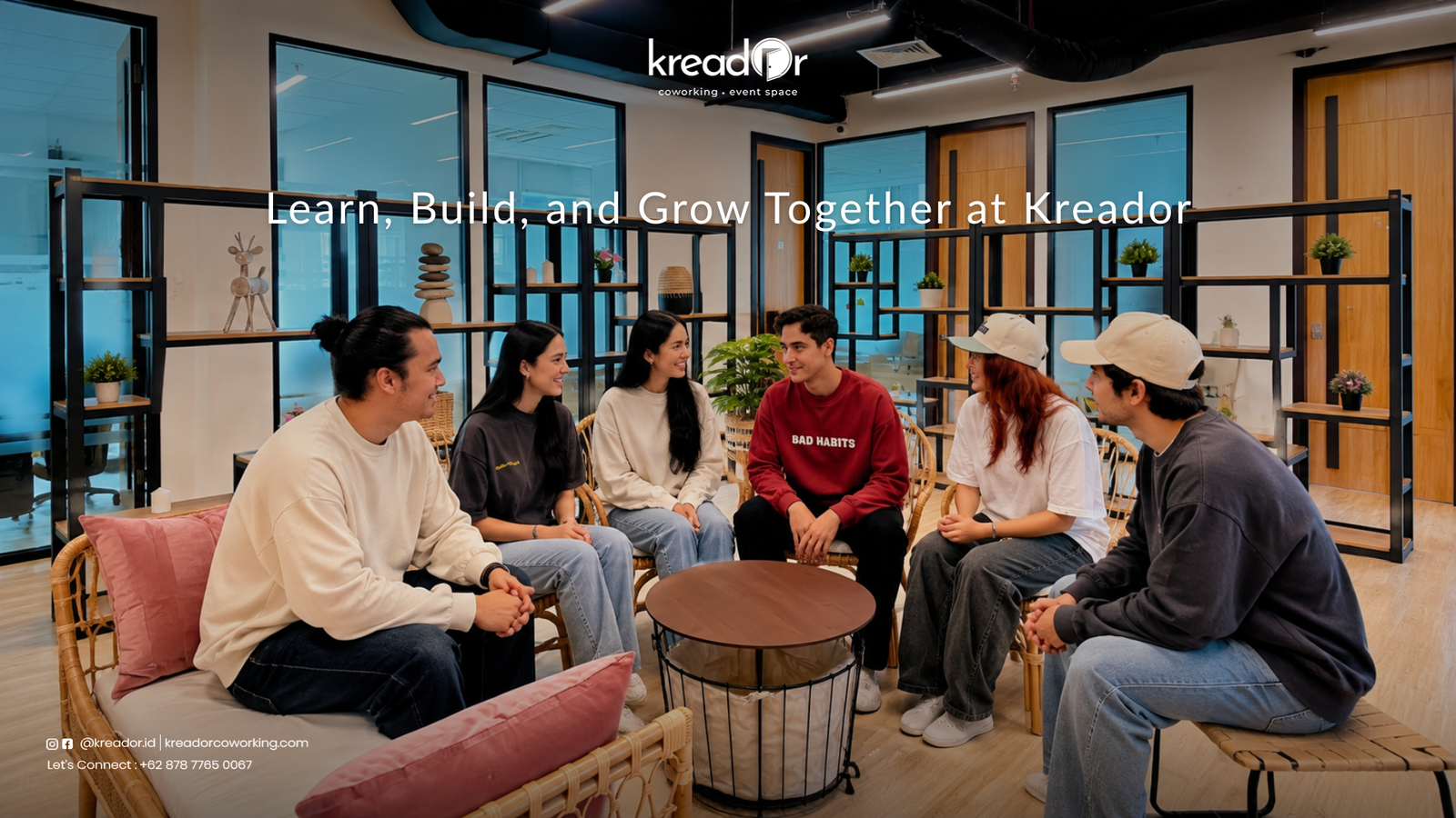 Learn, Build, and Grow Together at Kreador Kreador coworking community learning and collaborating together